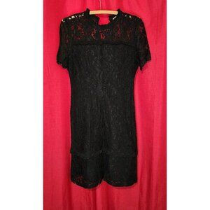 Women's Dress Lace Midi Black Size 8